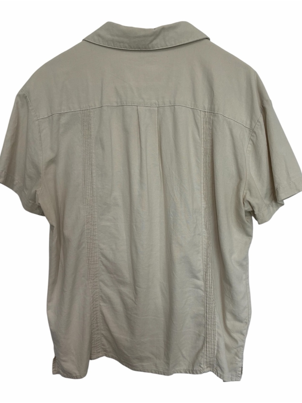 Dandy Del Mar Brisa Linen shirt in Vintage Ivory embroidered sz M - Picture 3 of 8